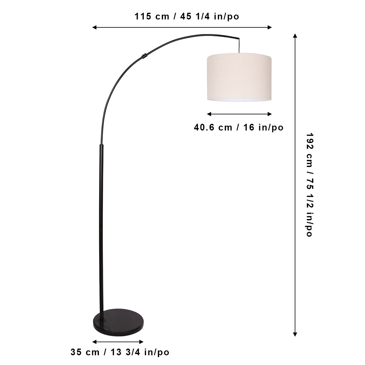 Lampadaire 1 lumière | LL1990