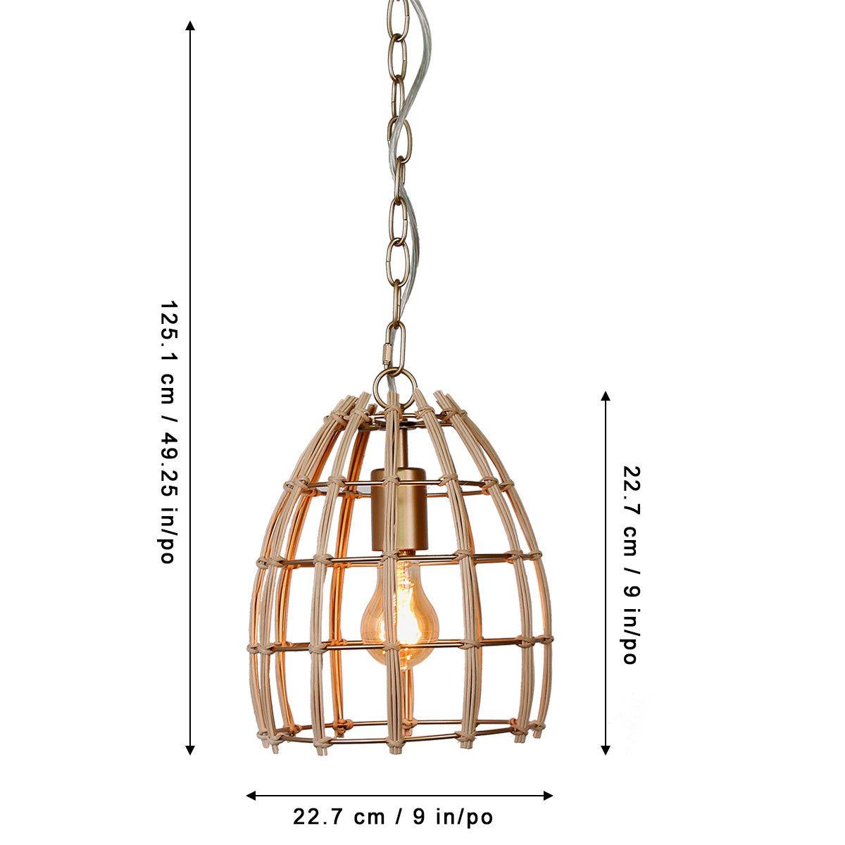 Suspension 1 lumière | LL2039