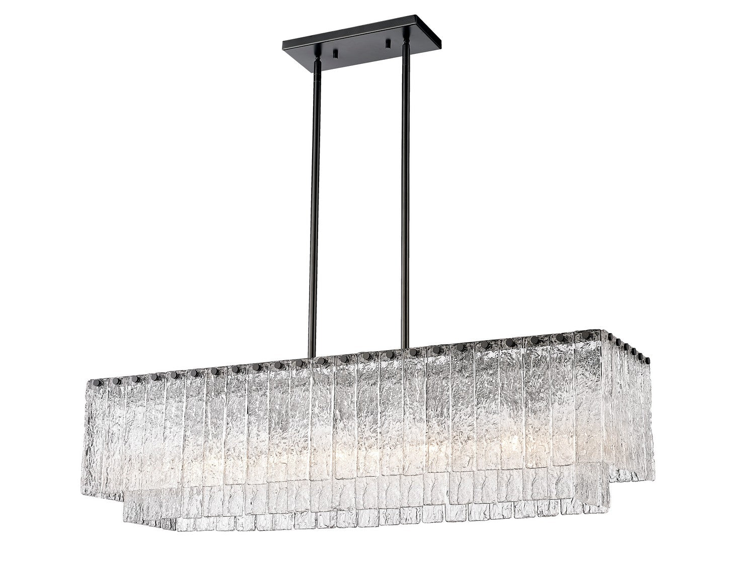 Lustre linéaire 5 lumières | Glacier