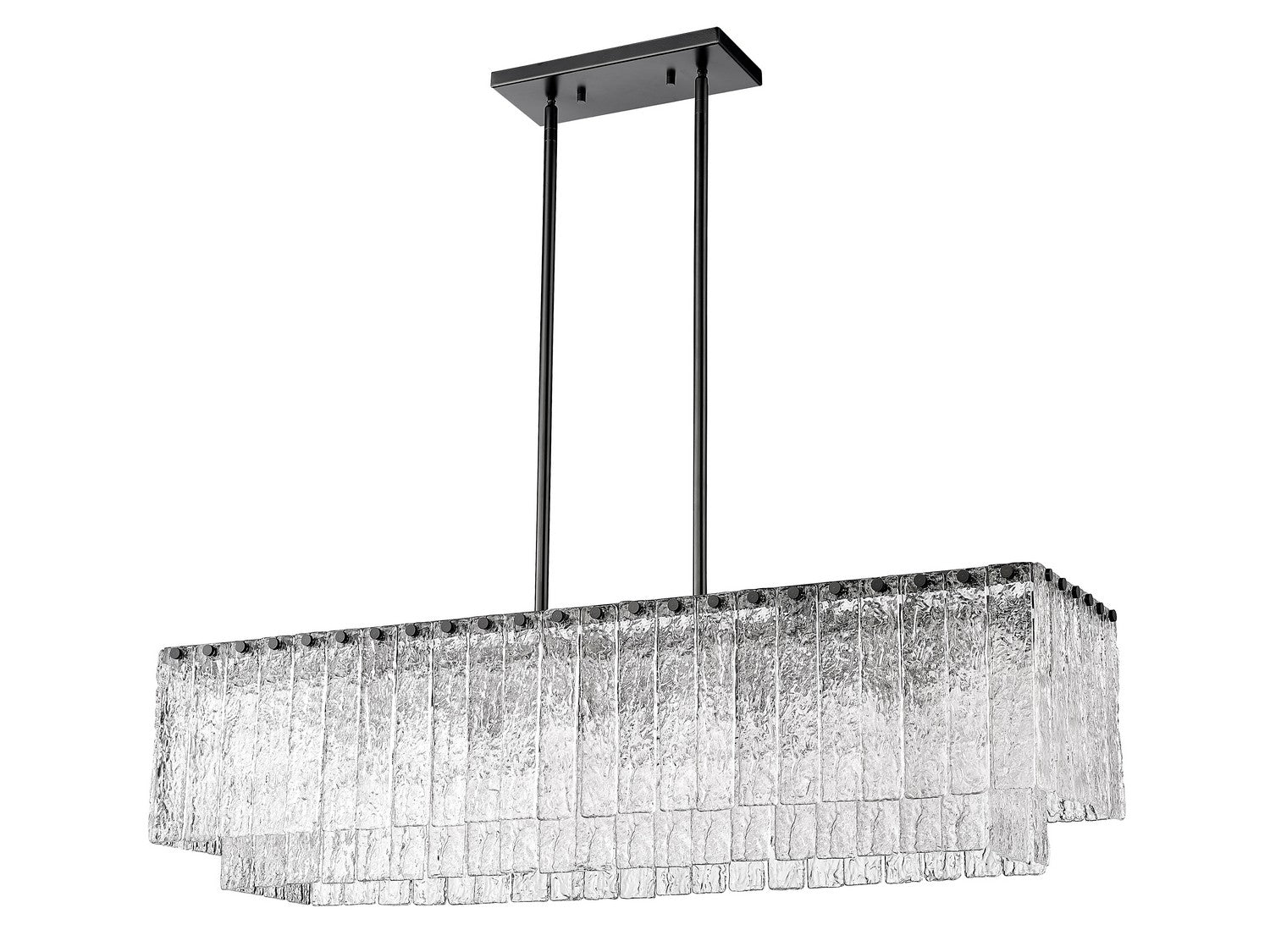 Lustre linéaire 5 lumières | Glacier