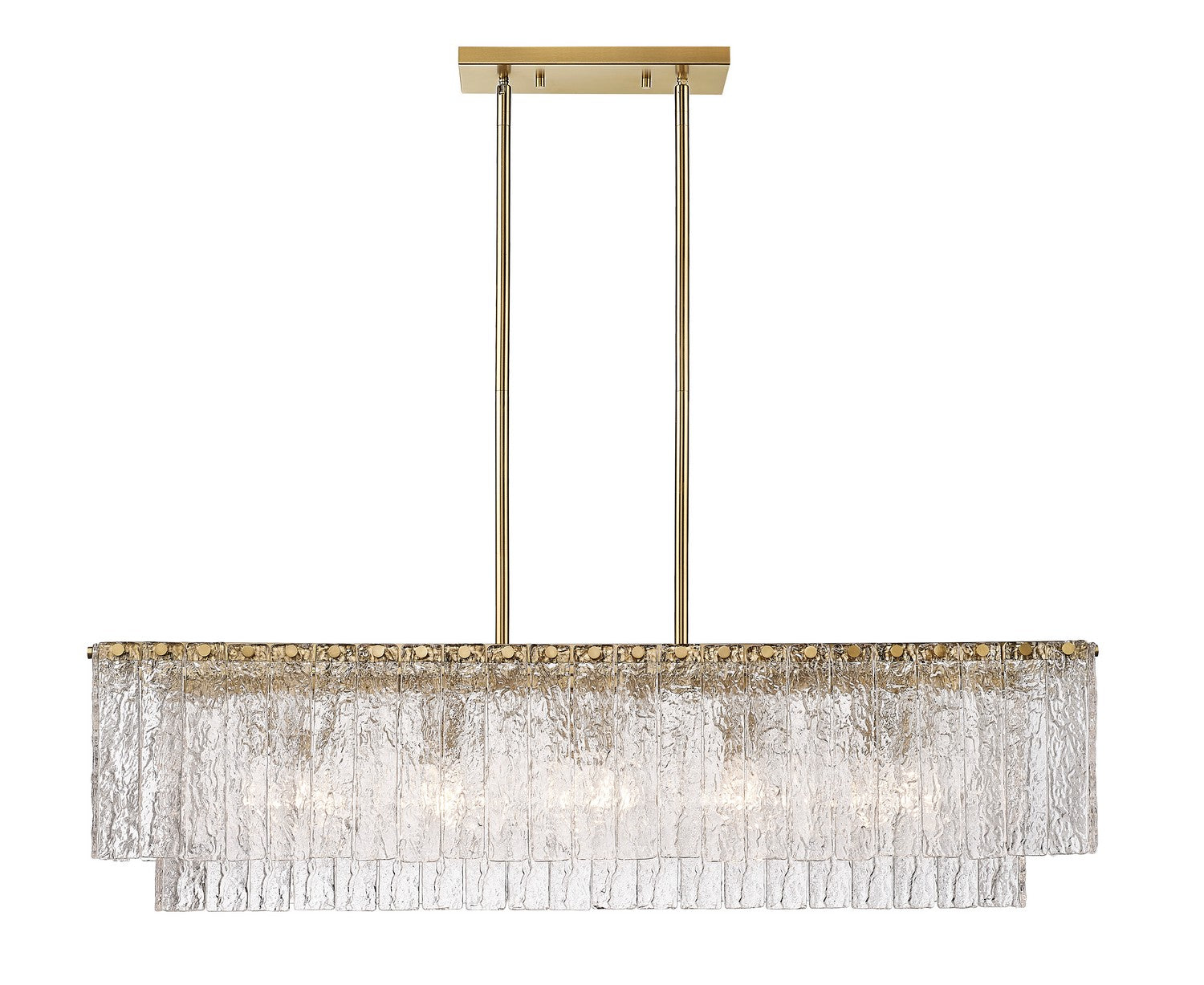 Lustre linéaire 5 lumières | Glacier