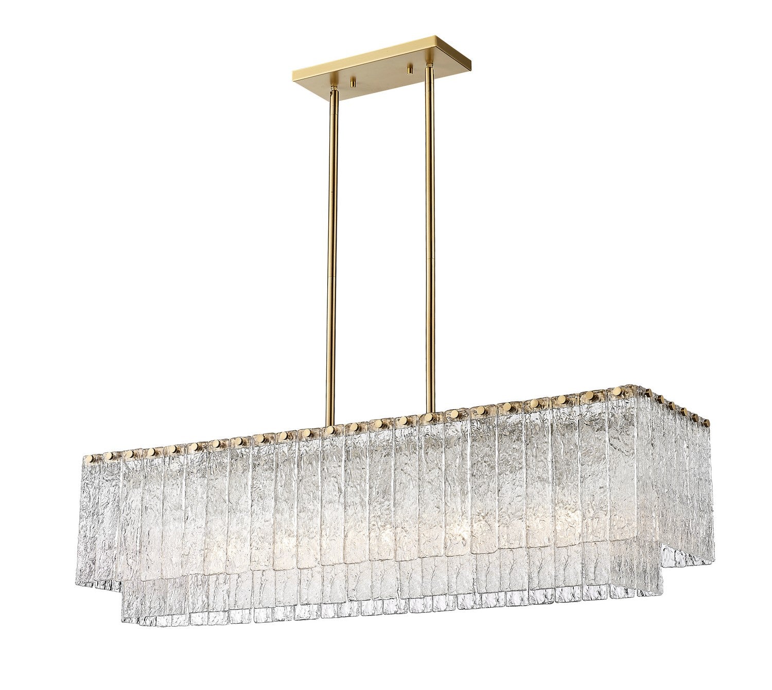 Lustre linéaire 5 lumières | Glacier