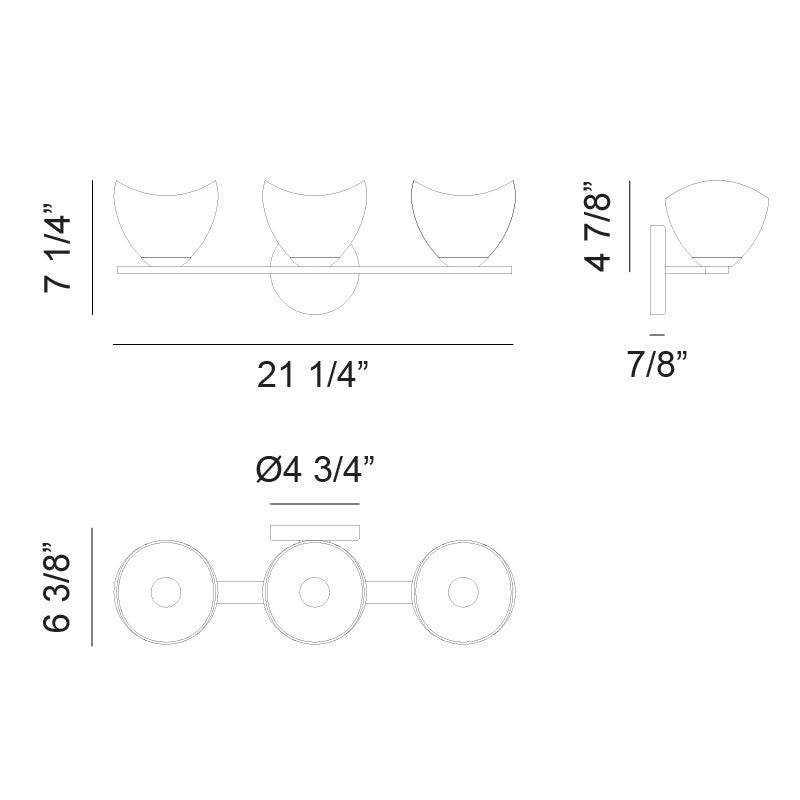 Applique de vanité 3 lumières | Uptowne
