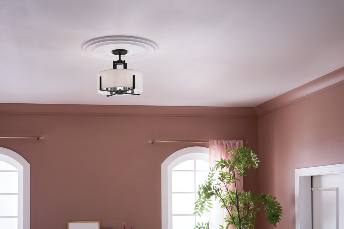 Suspension ou semi-plafonnier 4 lumières | Malen