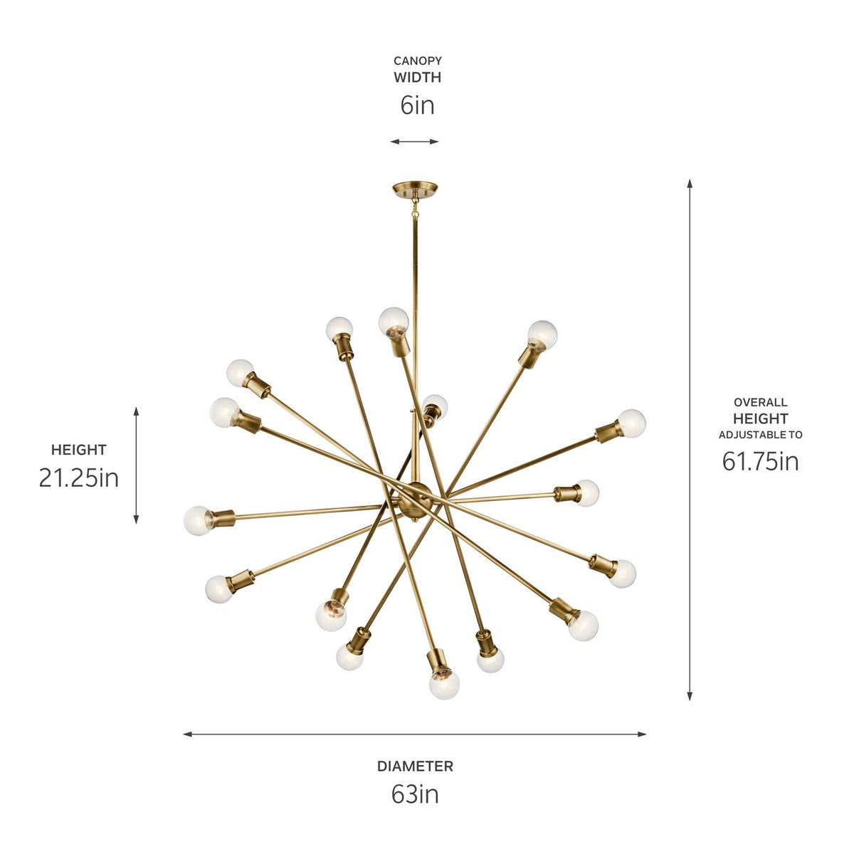 Lustre 16 lumières | Armstrong