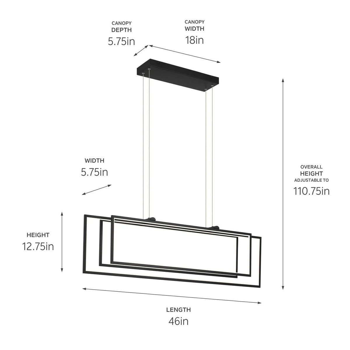 Lustre linéaire DEL | Jestin