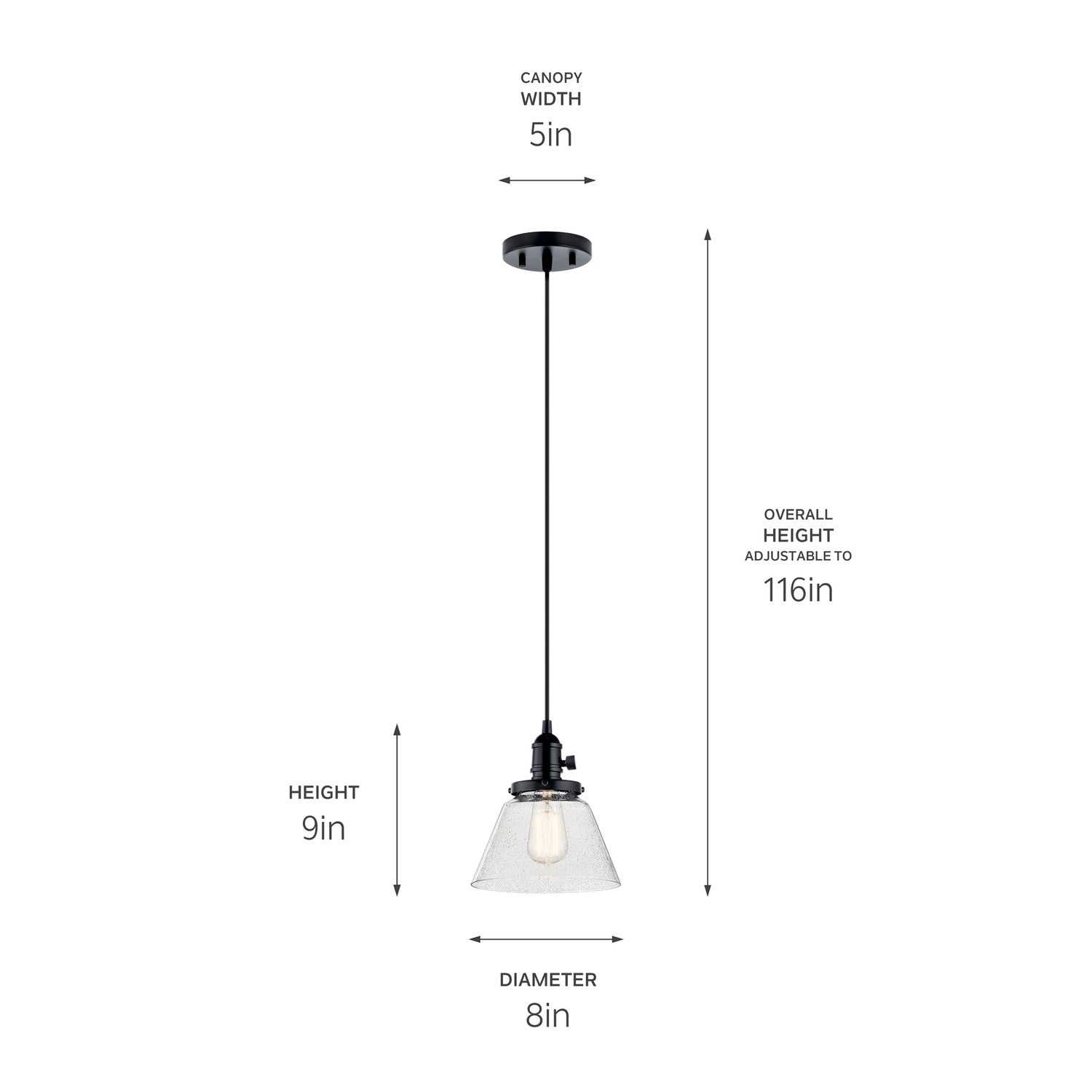 Mini-suspension 1 lumière | Avery