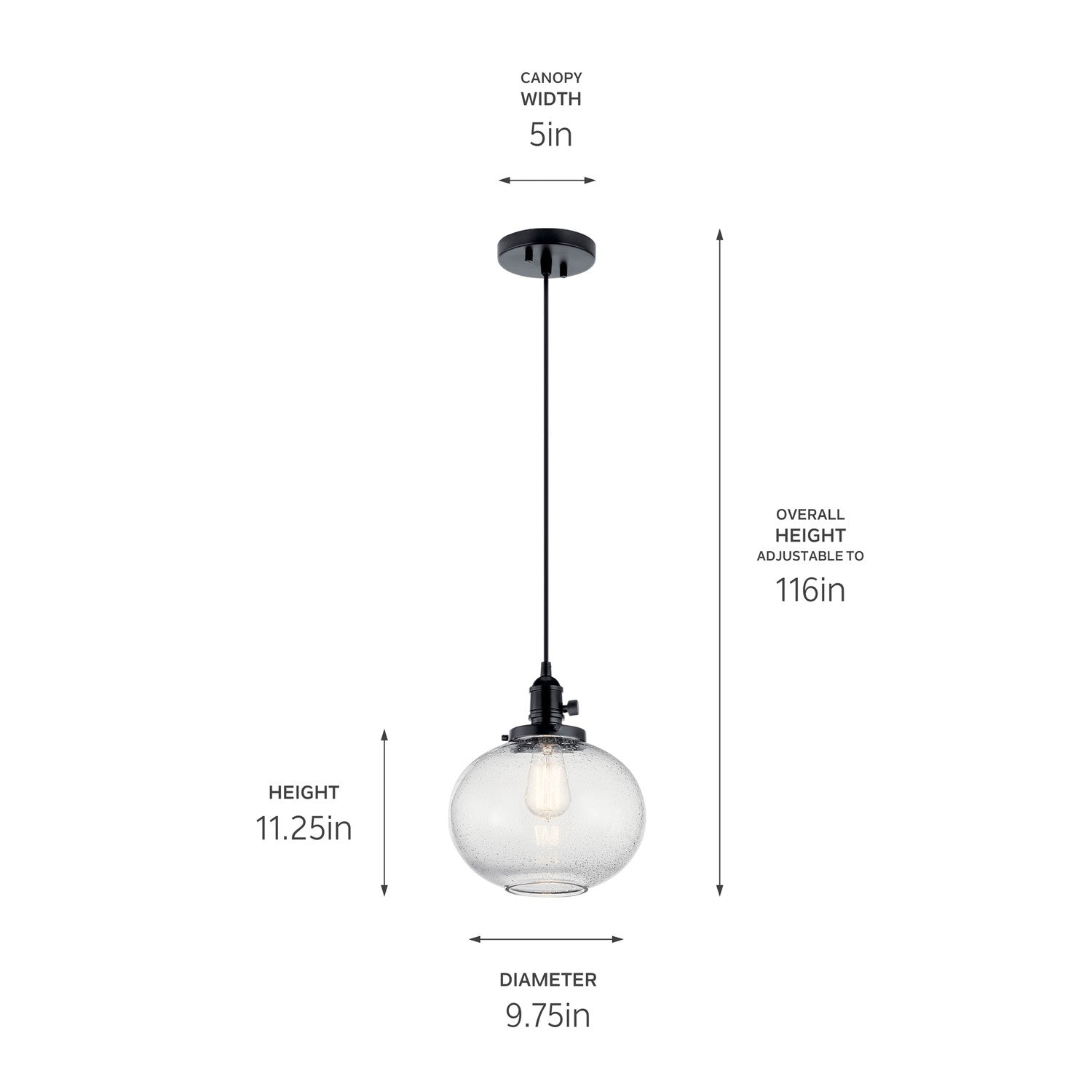 Mini-suspension 1 lumière | Avery