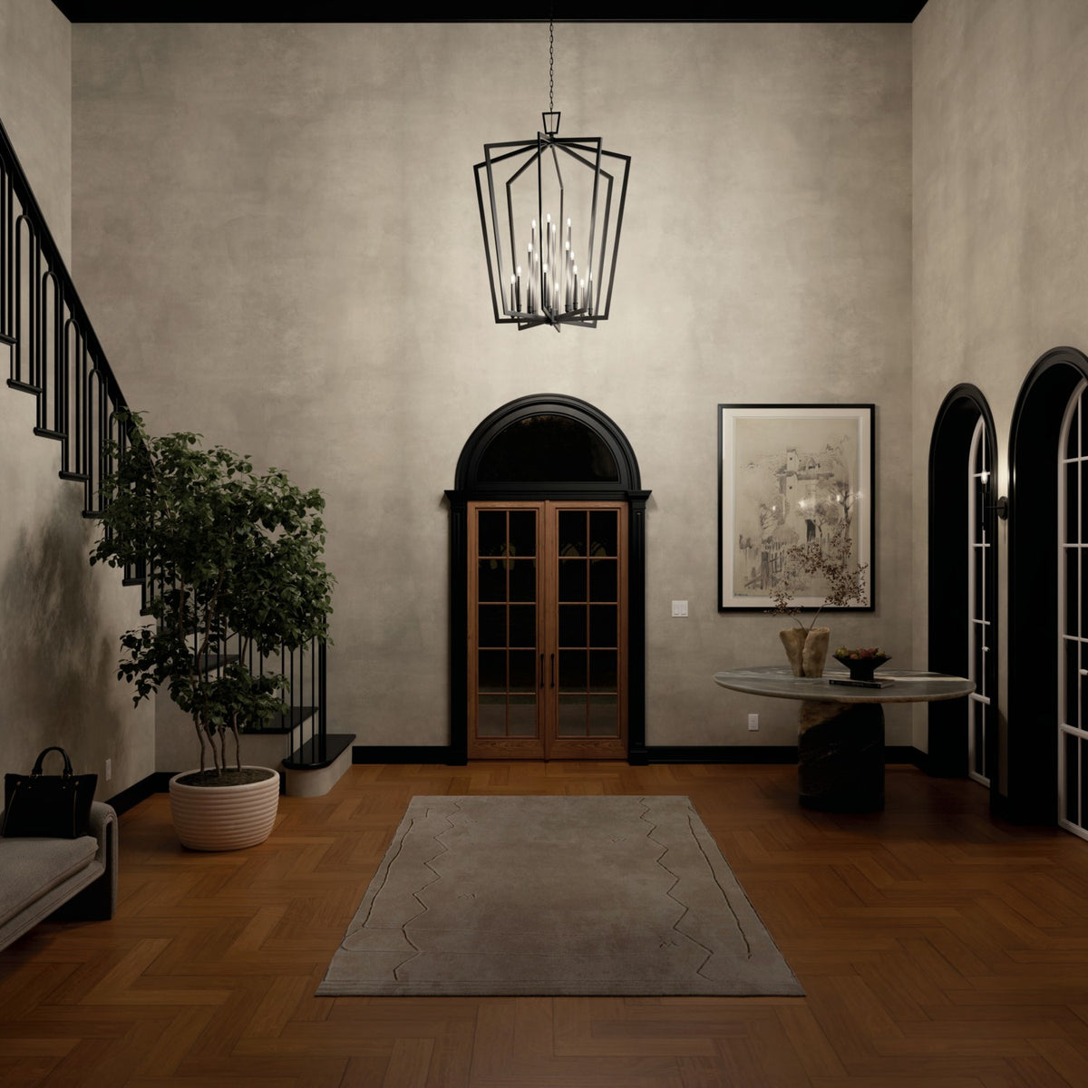 Suspension d'entrée 16 lumières | Abbotswell