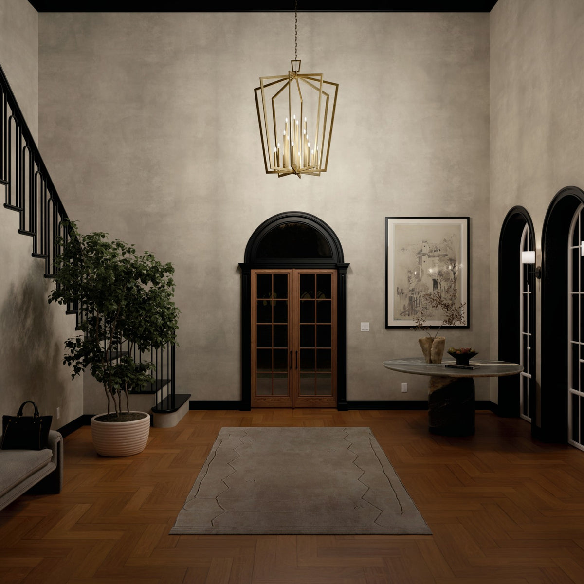 Suspension d'entrée 16 lumières | Abbotswell