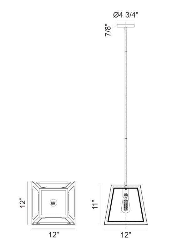 Suspension 1 lumière | ROSALIE