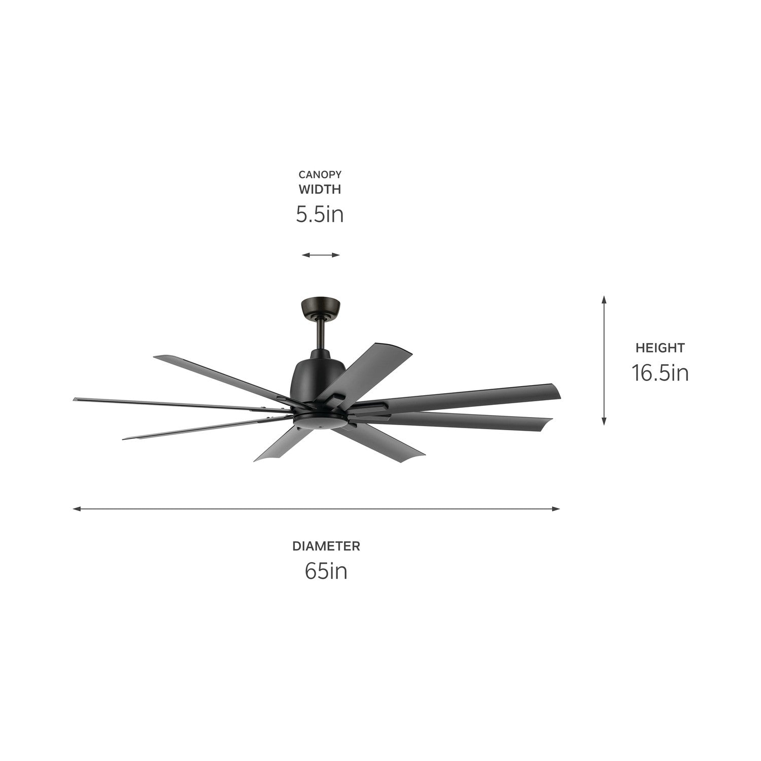 Ventilateur de plafond 65 po | Breda