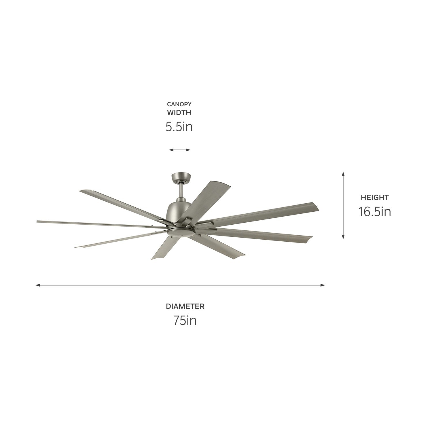 Ventilateur de plafond 75 po | Breda