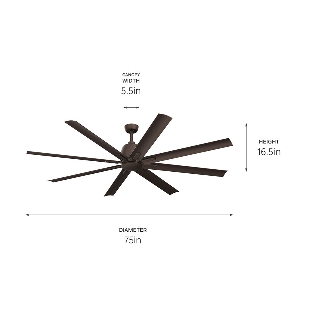 Ventilateur de plafond 75 po | Breda
