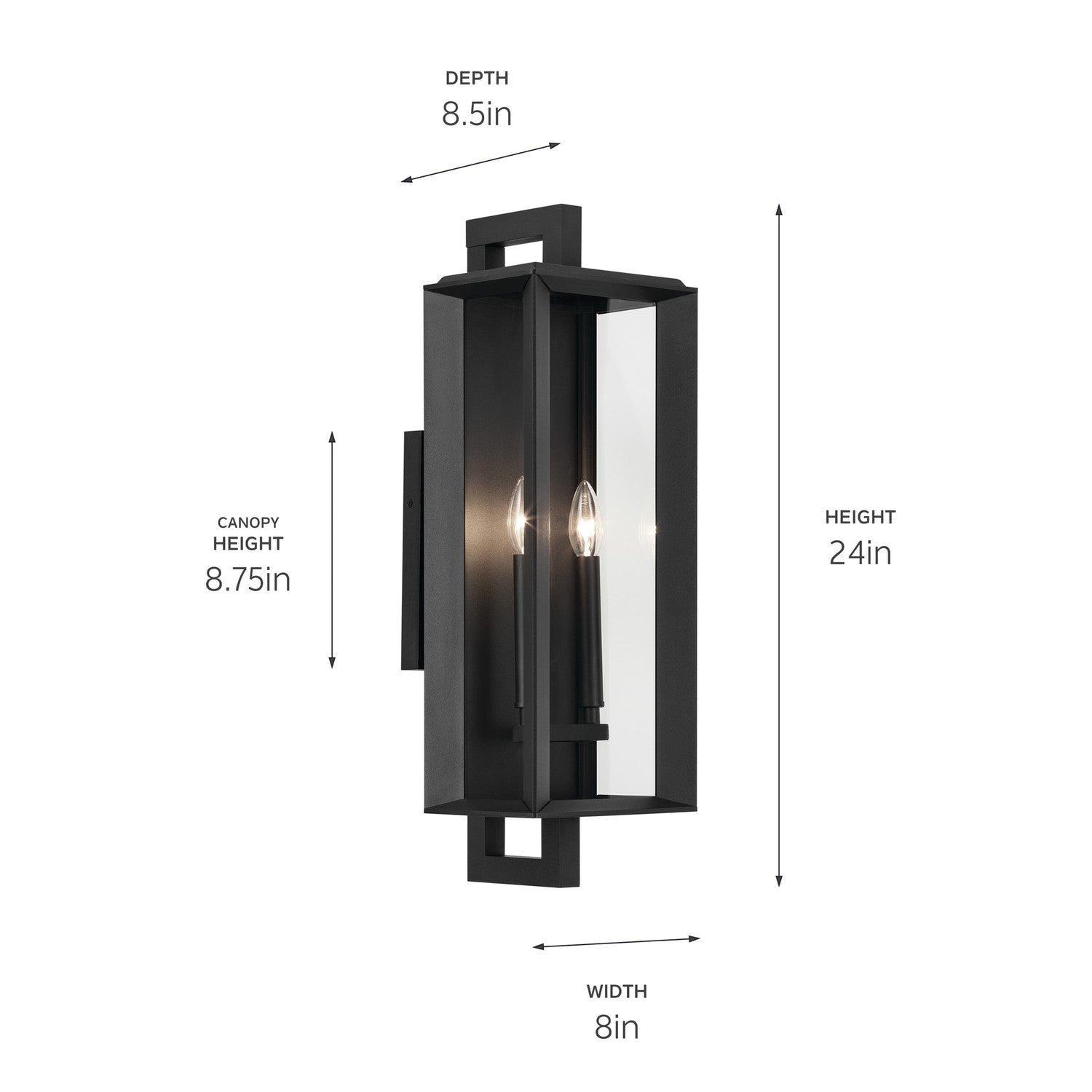 Applique murale extérieure 2 lumières | Kroft