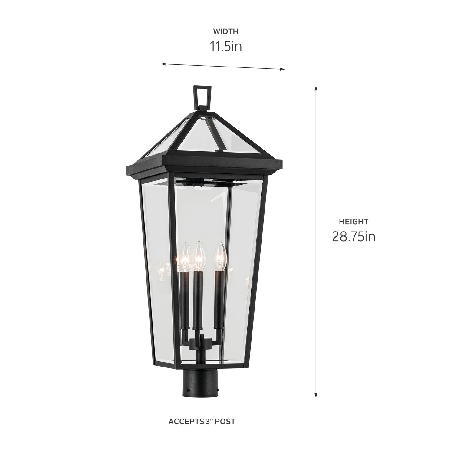 Lampadaire extérieur 3 lumières | Regence