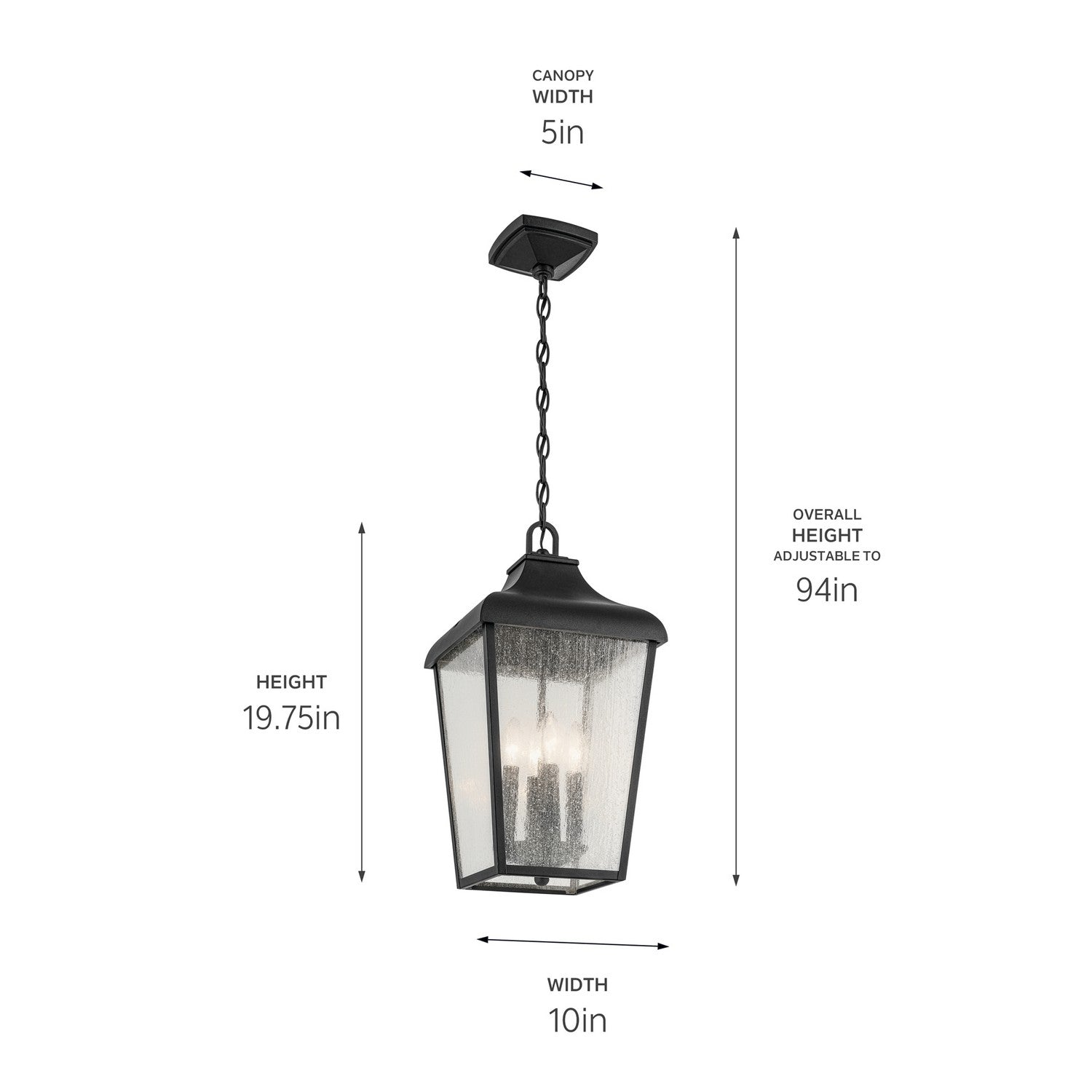 Suspension extérieure 4 lumières | Forestdale