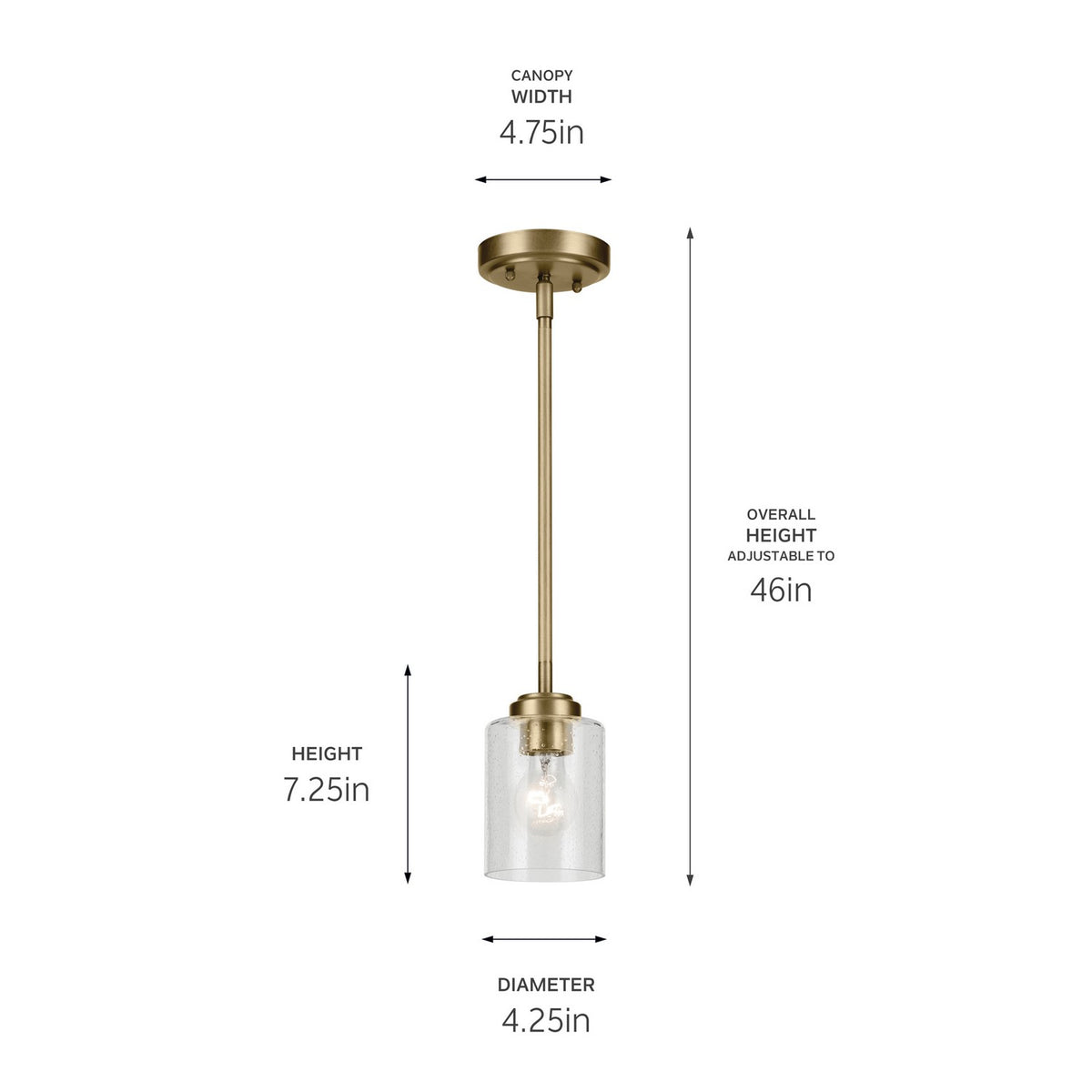 Mini-suspension 1 lumière | Winslow