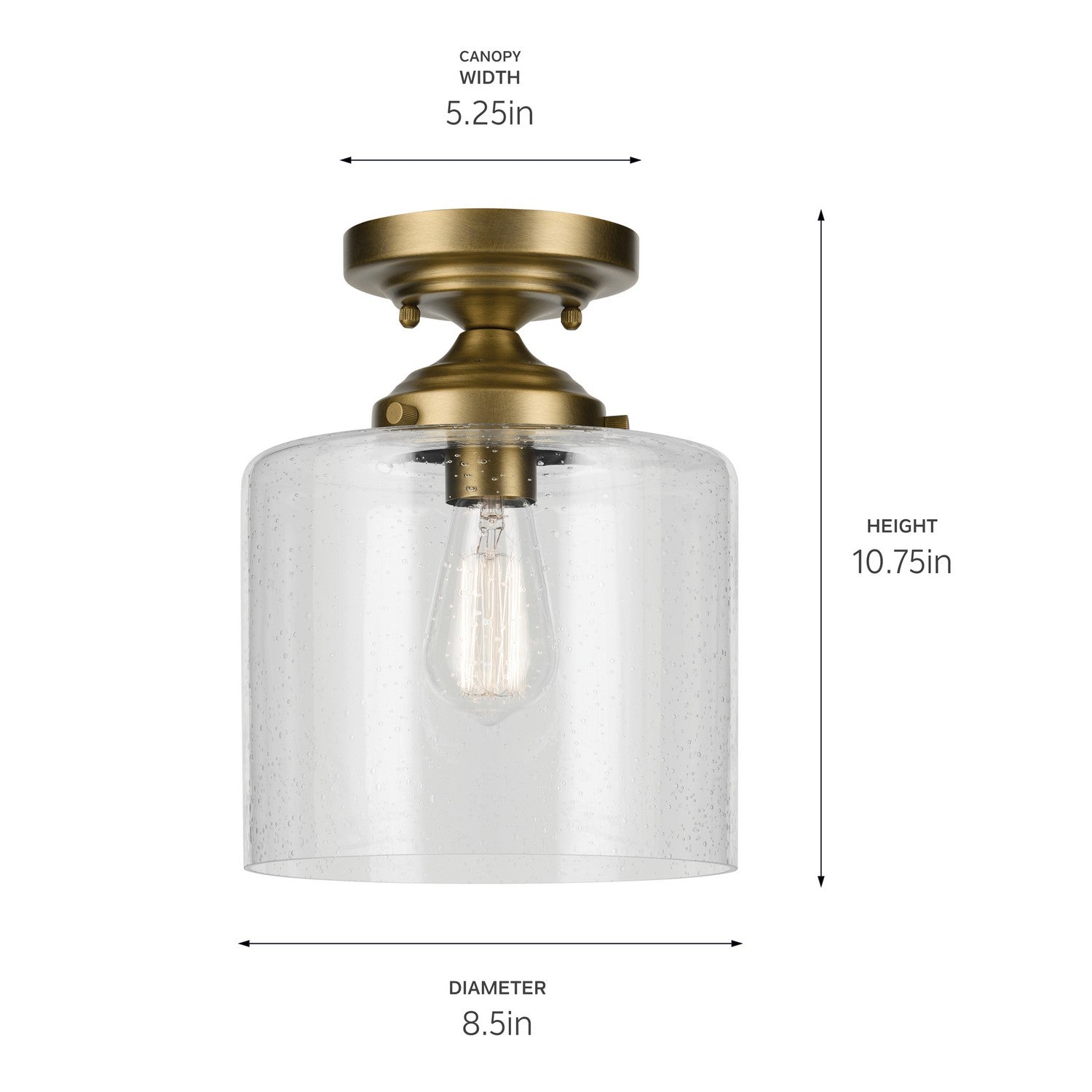 Semi-plafonnier 1 lumière | Winslow