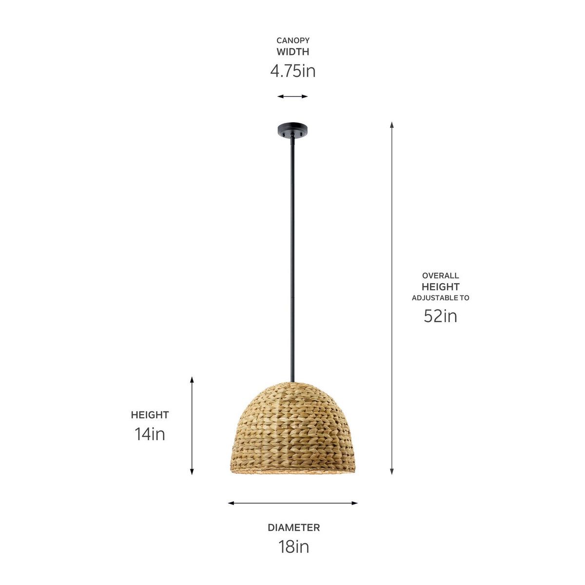 Mini-suspension 1 lumière | Raffiana