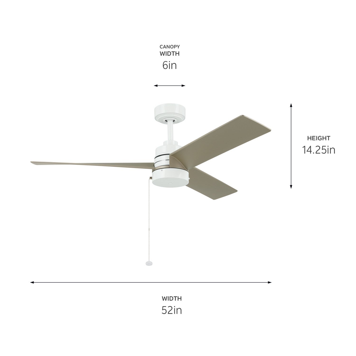 Ventilateur de plafond 52 po | Spyn Lite