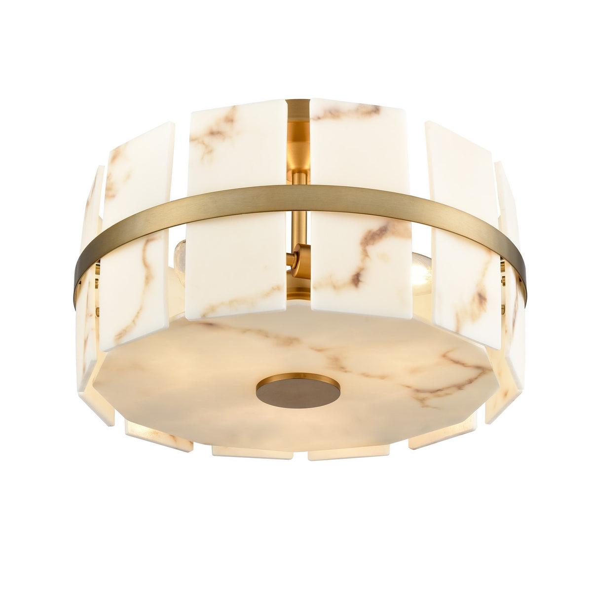 Semi-plafonnier 3 lumières | Luna Alabaster