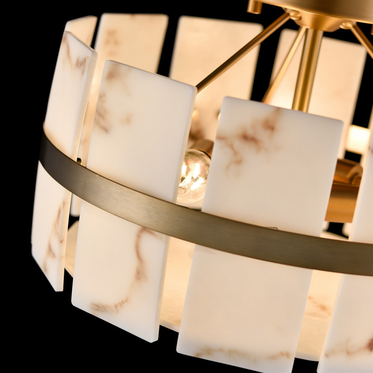 Semi-plafonnier 3 lumières | Luna Alabaster