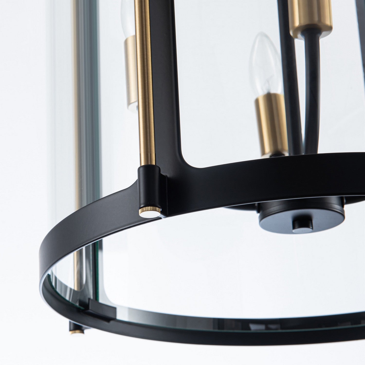 Suspension 4 lumières | Verre incolore