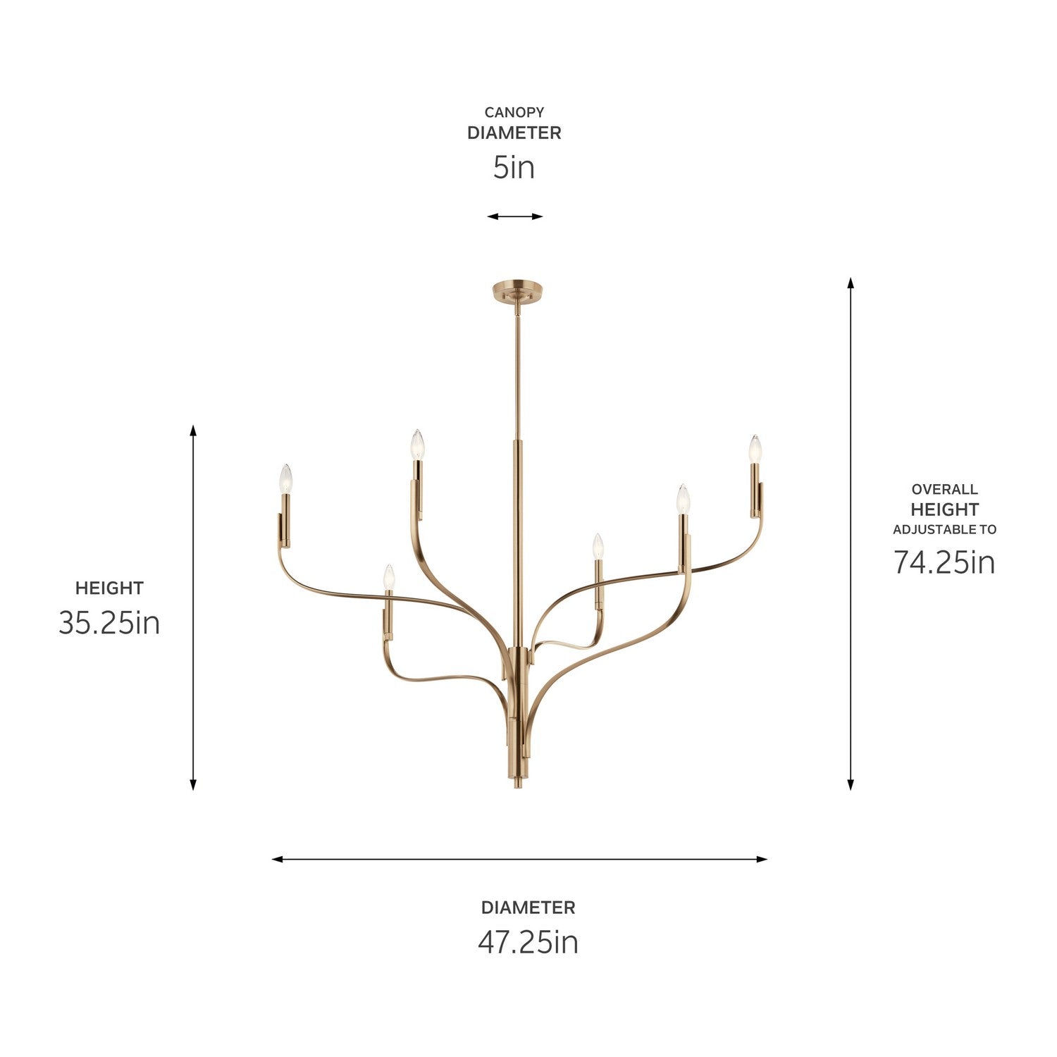 Lustre 6 lumières | Livadia