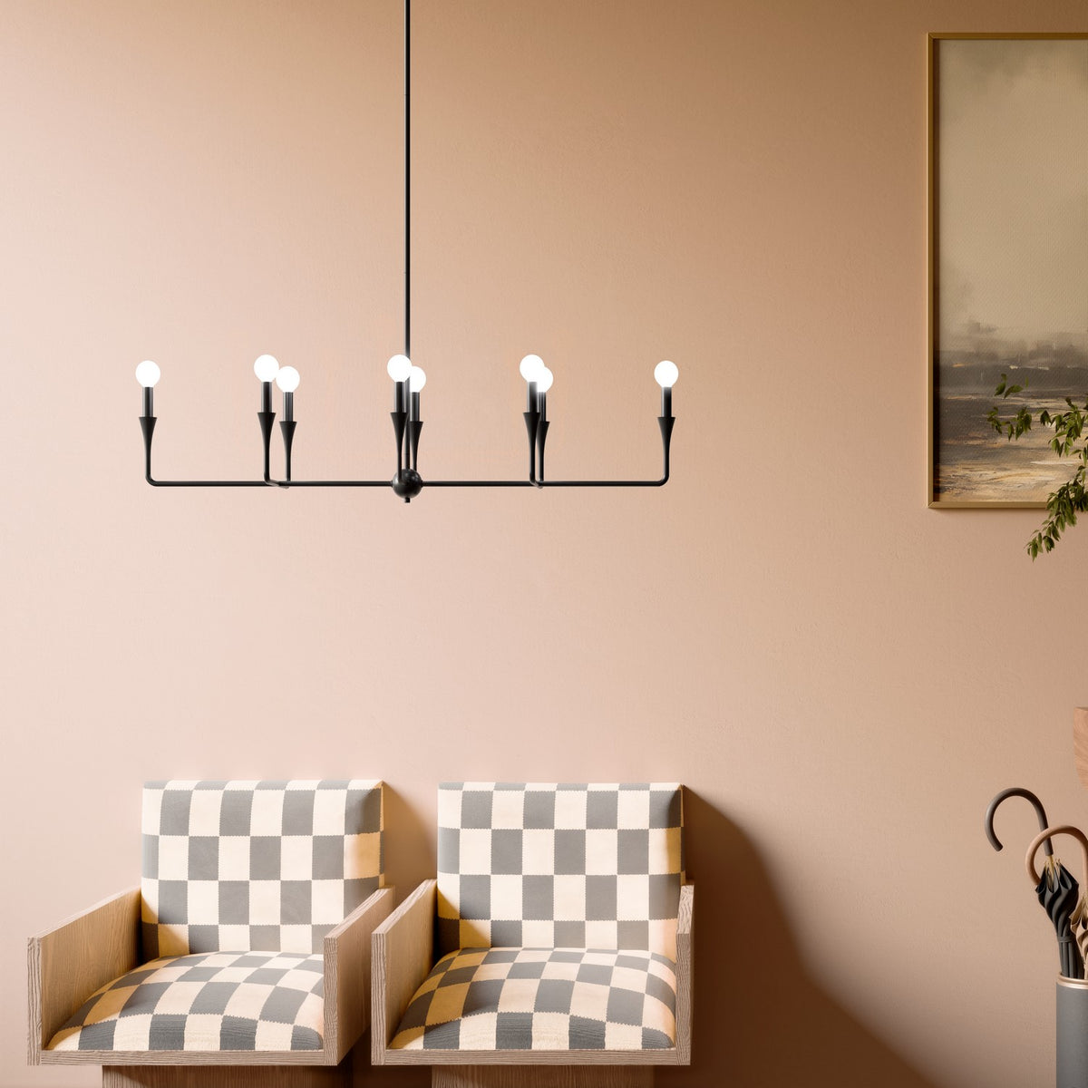 Lustre linéaire 8 lumières | Alvaro