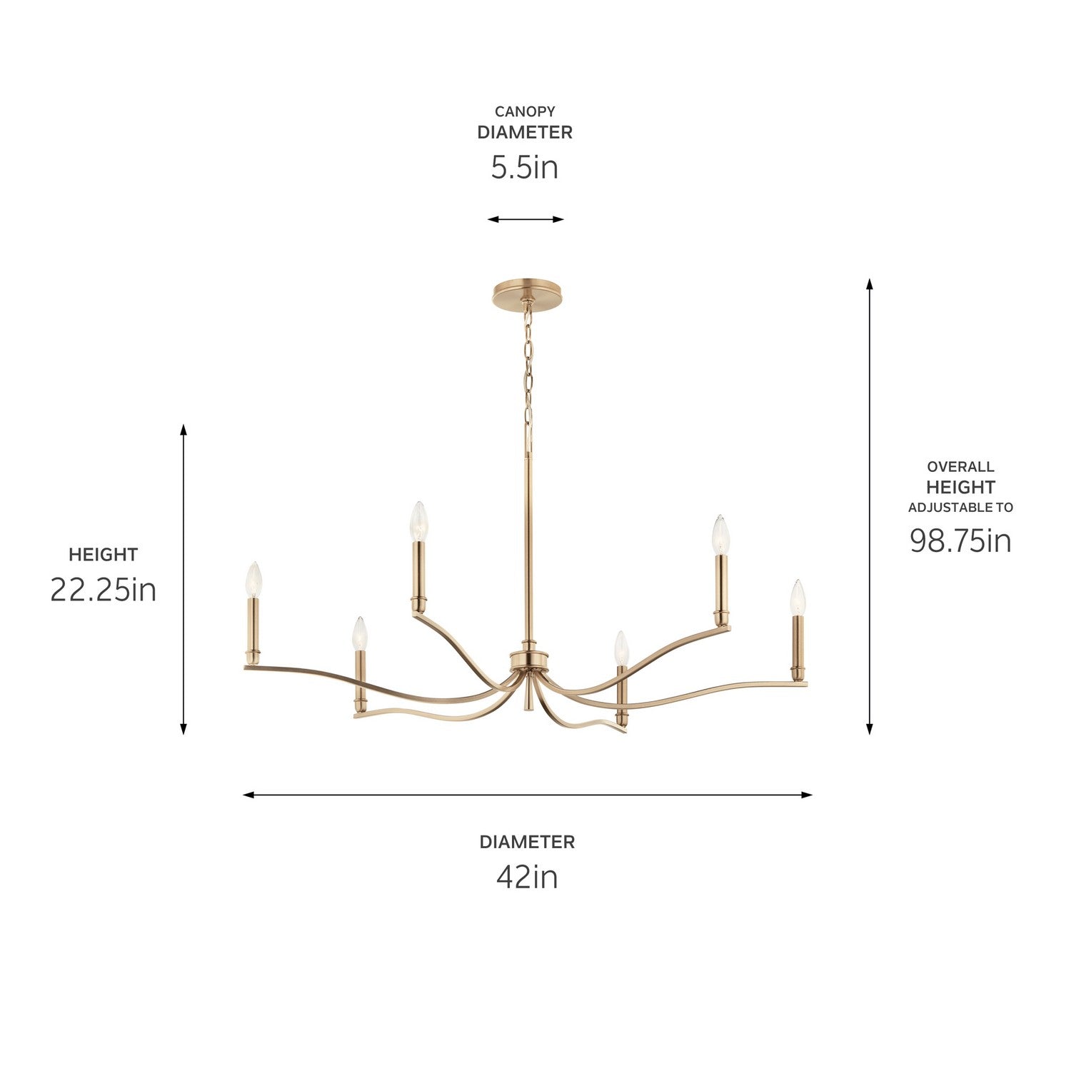 Lustre 6 lumières | Malene