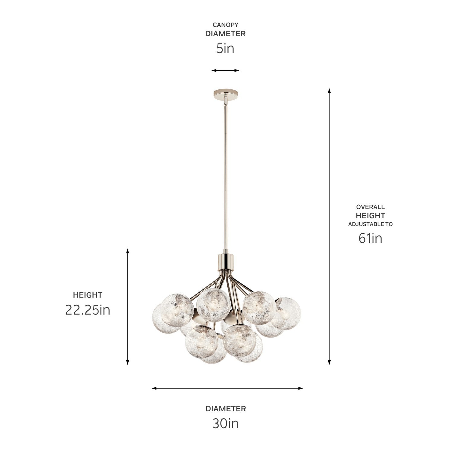 Lustre convertible 12 lumières | Silvarious