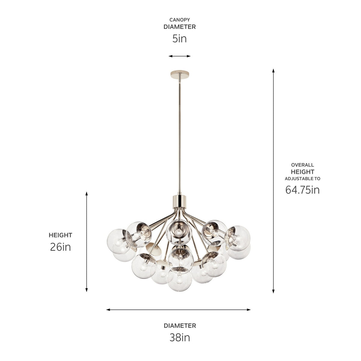 Lustre convertible 16 lumières | Silvarious
