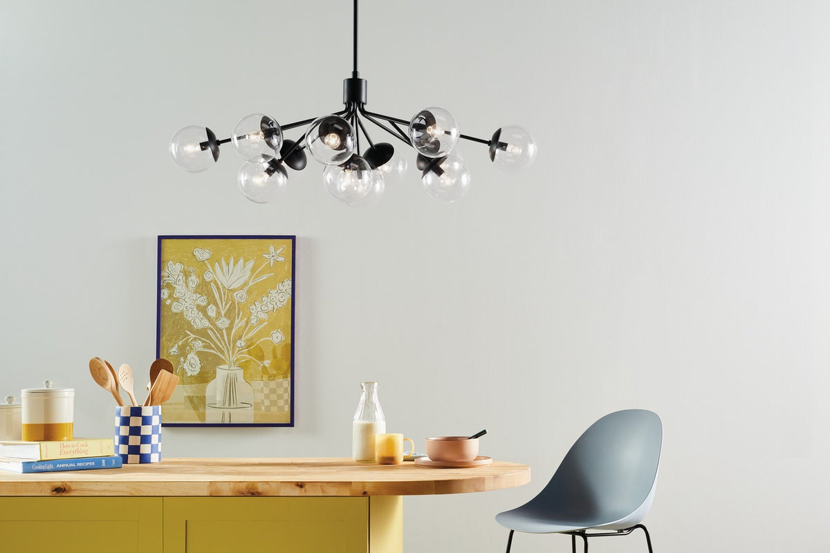 Lustre linéaire convertible 12 lumières | Silvarious
