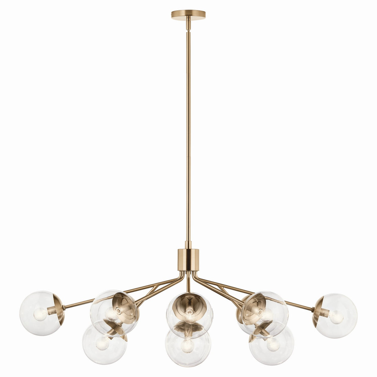 Lustre linéaire convertible 12 lumières | Silvarious