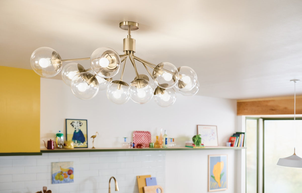 Lustre linéaire convertible 12 lumières | Silvarious
