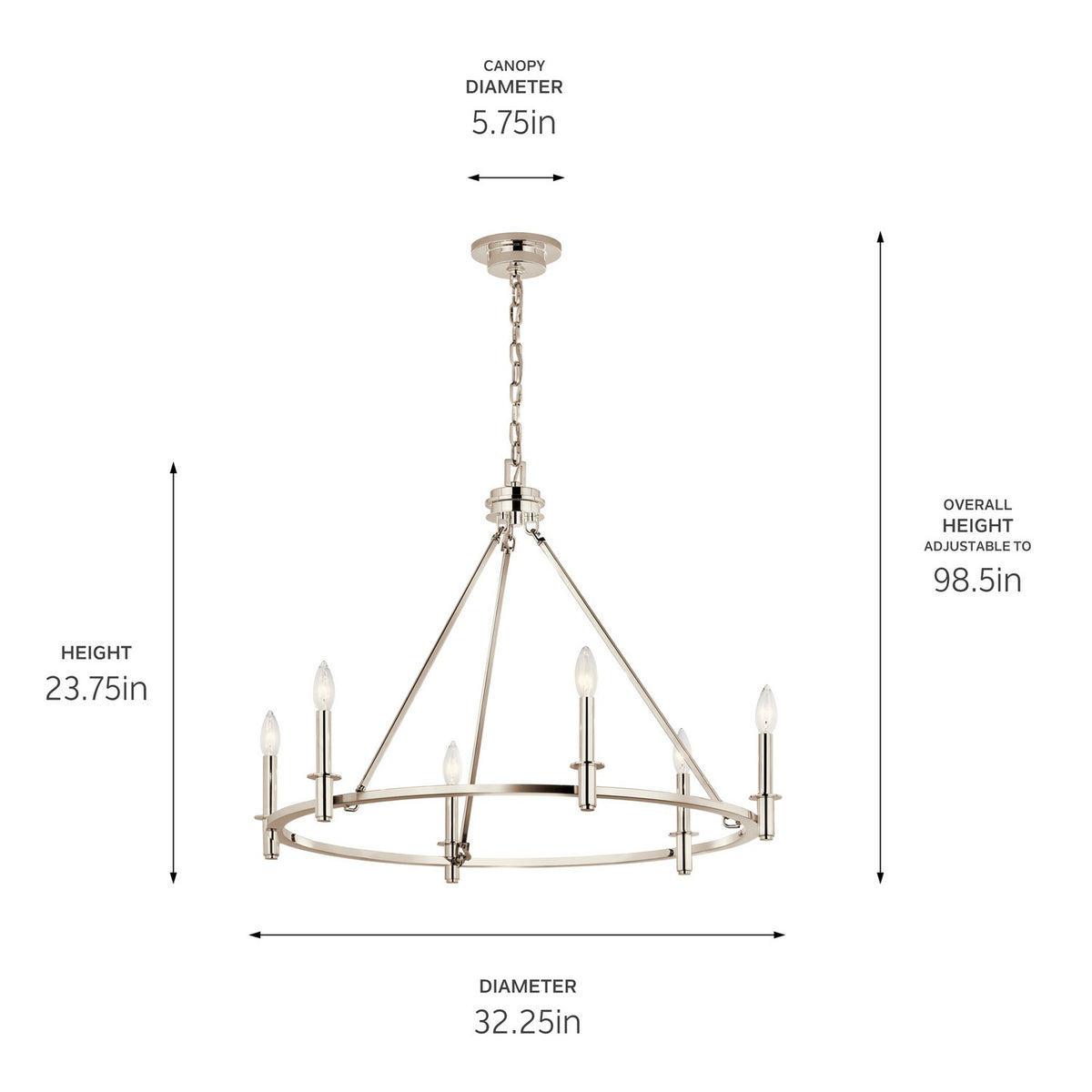 Lustre 6 lumières | Carrick