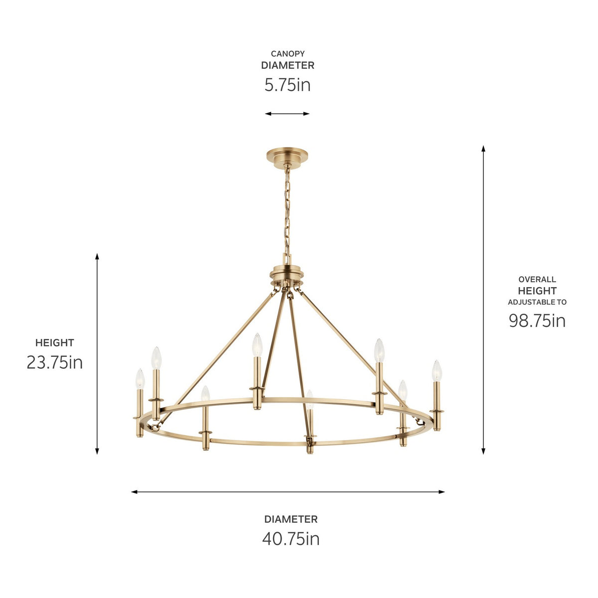 Lustre 8 lumières | Carrick