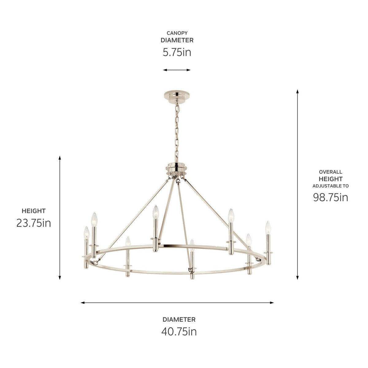 Lustre 8 lumières | Carrick