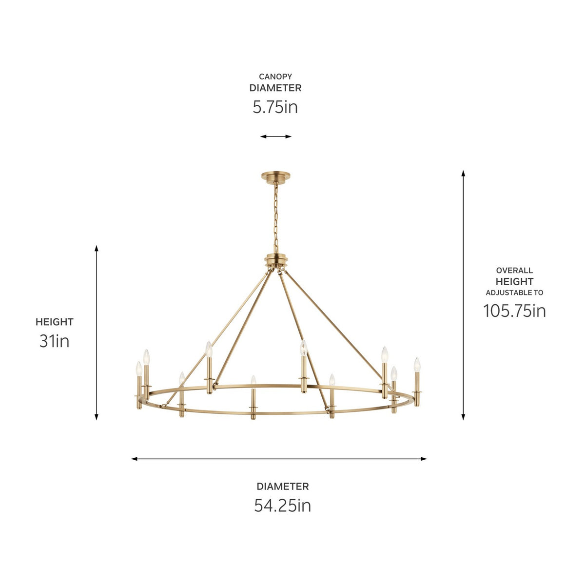 Lustre 10 lumières | Carrick