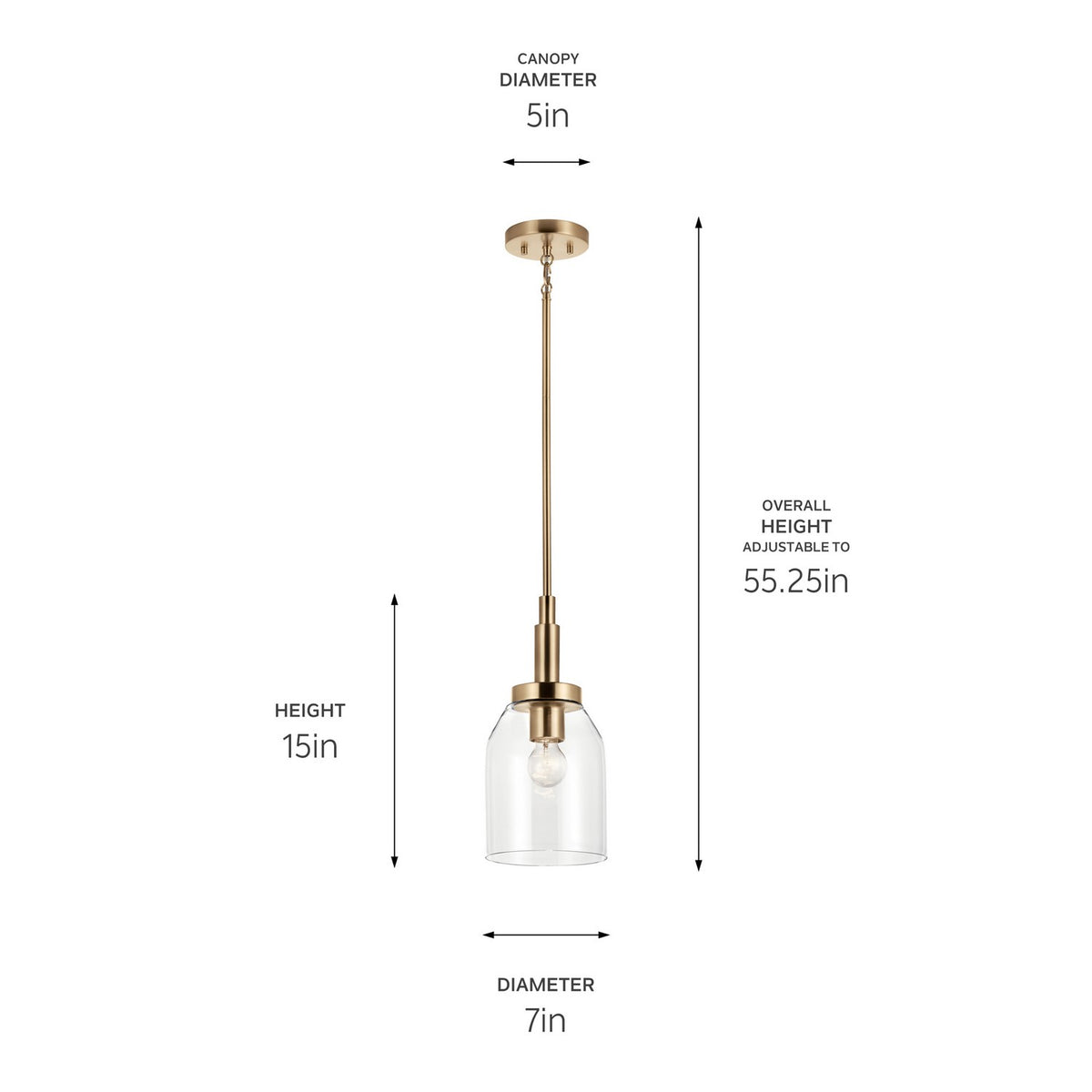 Mini-suspension 1 lumière | Madden