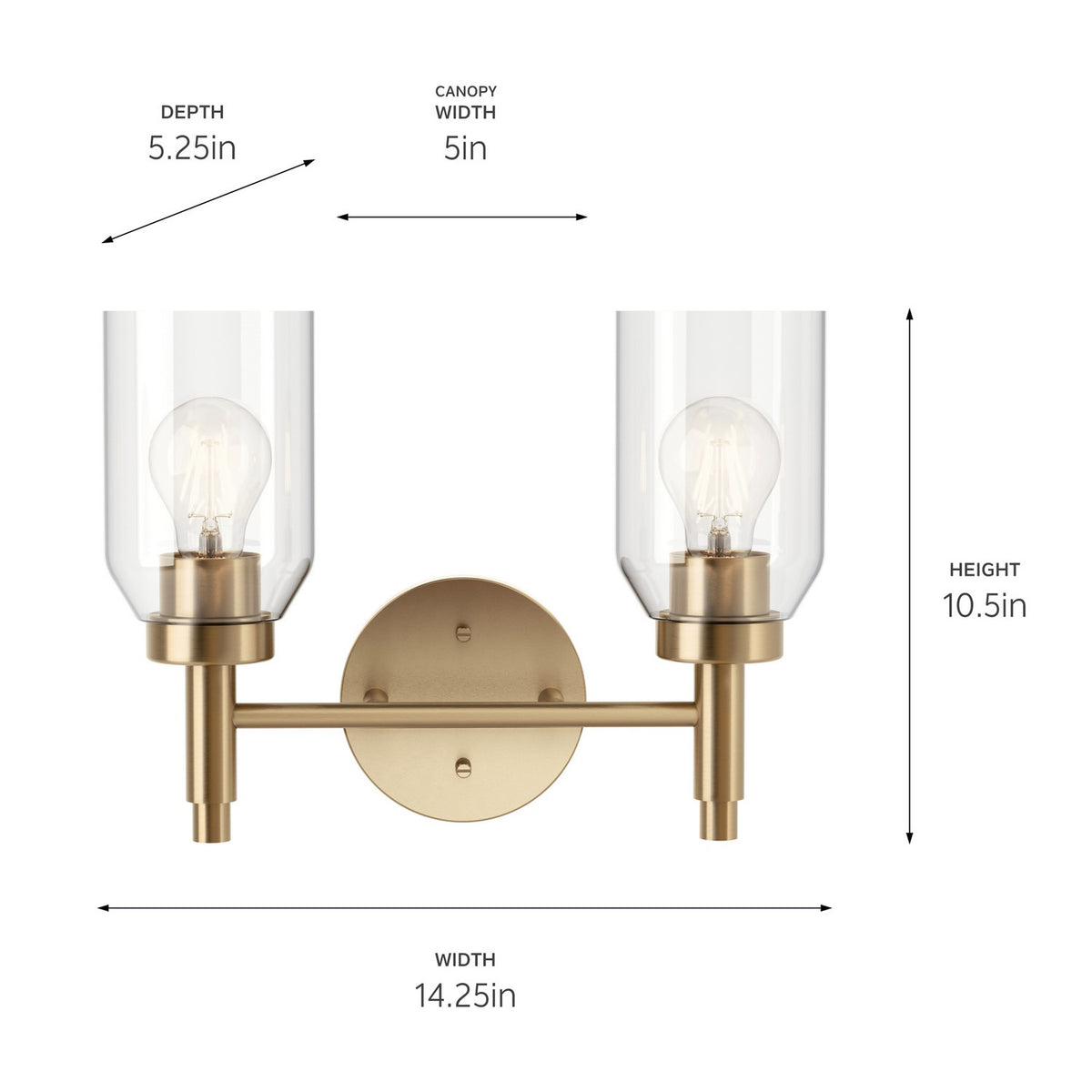 Applique de vanité 2 lumières | Madden