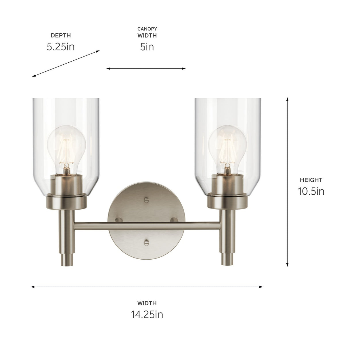 Applique de vanité 2 lumières | Madden
