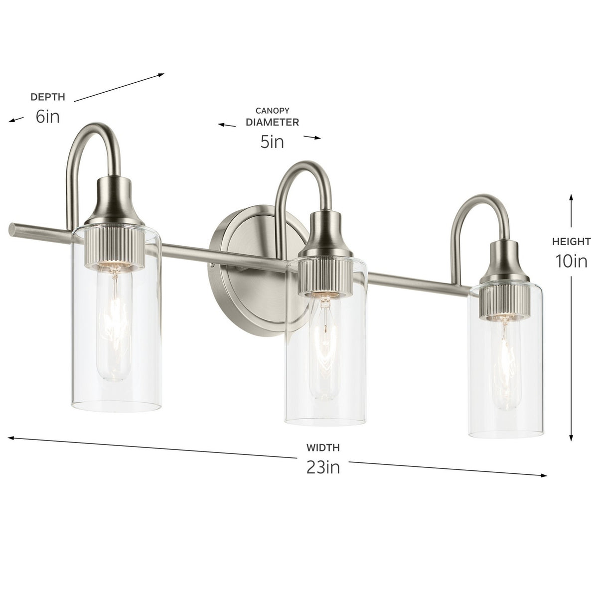Applique de salle de bain 3 lumières | Kavi