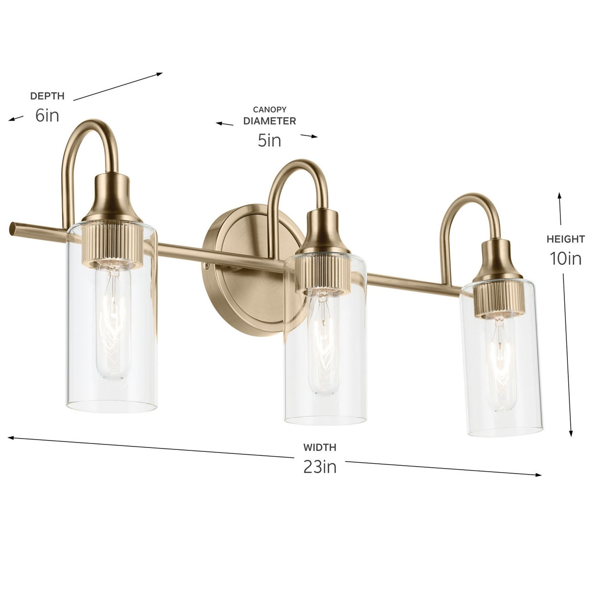 Applique de salle de bain 3 lumières | Kavi