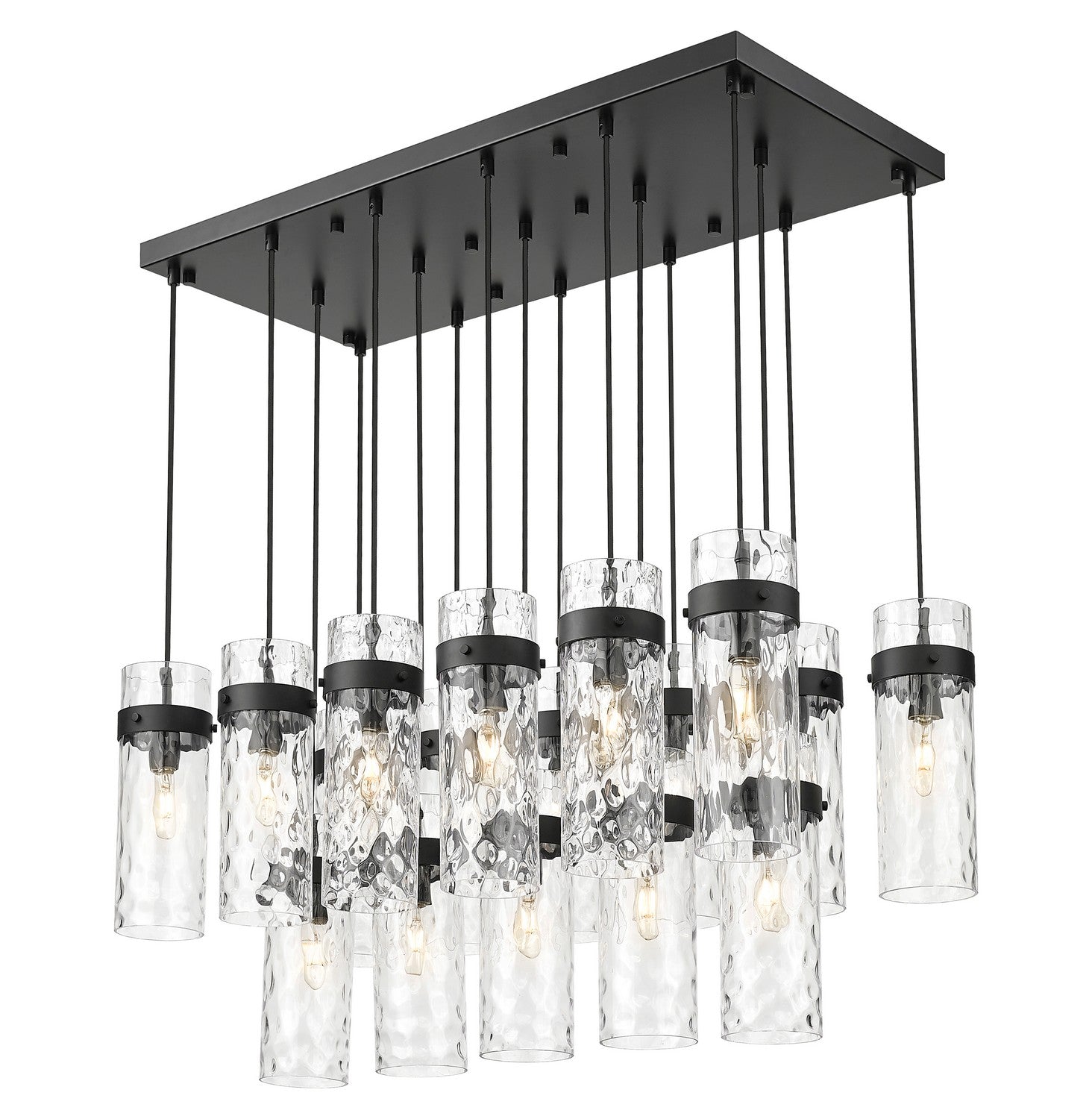 Lustre linéaire 17 lumières | Fontaine