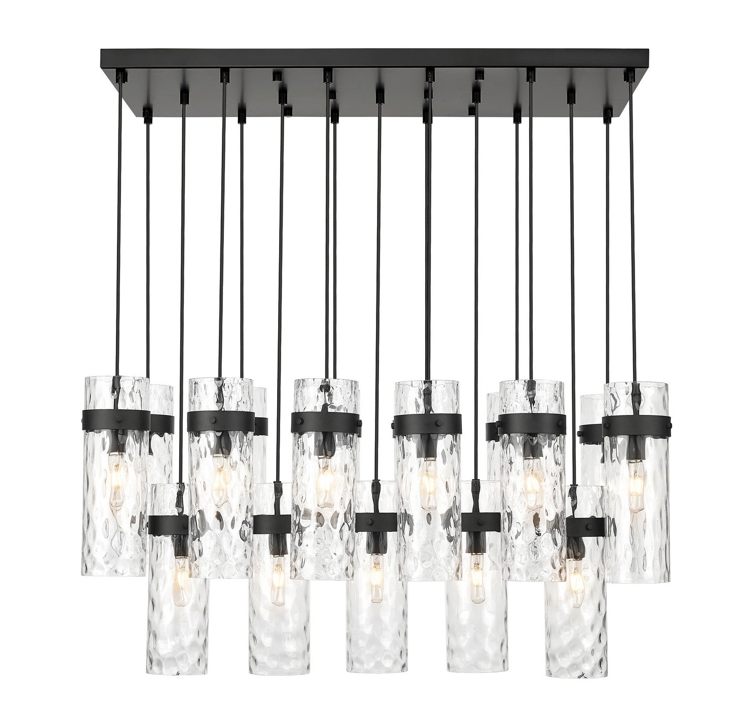 Lustre linéaire 17 lumières | Fontaine