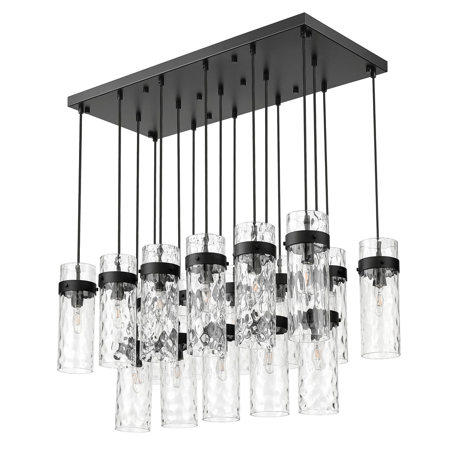Lustre linéaire 17 lumières | Fontaine