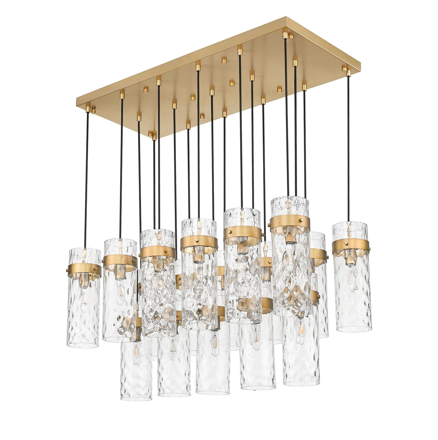 Lustre linéaire 17 lumières | Fontaine