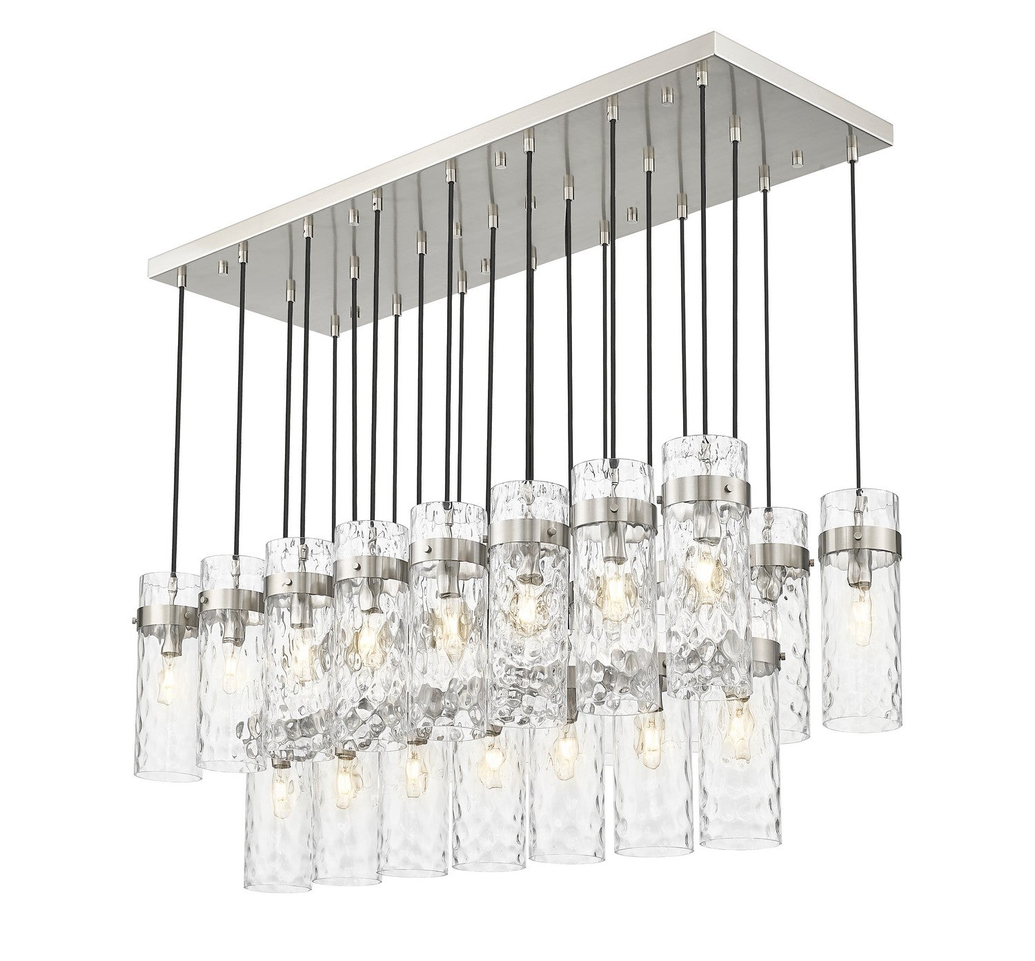 Lustre linéaire 23 lumières | Fontaine